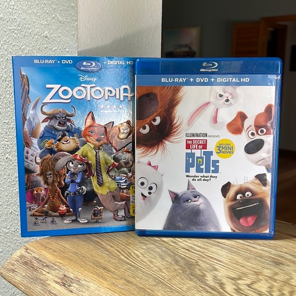 The Secret Life Of Pets & Zootopia Blue Ray DVD’s - Picture 1 of 10